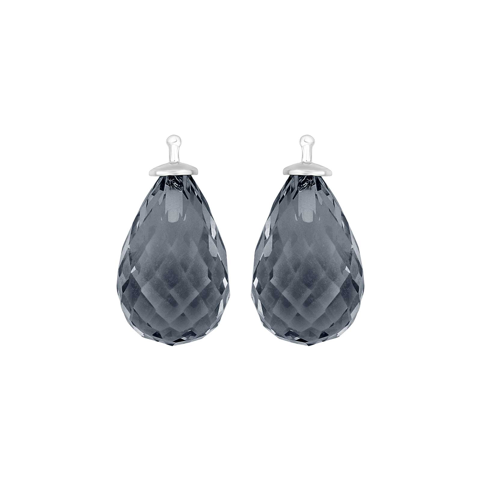 Elegante Heide Heinzendorff Ohrringe aus Quarzglas in rhodiniertem Silber mit facettiertem lila Quarz – stilvoller und raffinierter Schmuck aus dem Schmuckzentrum.