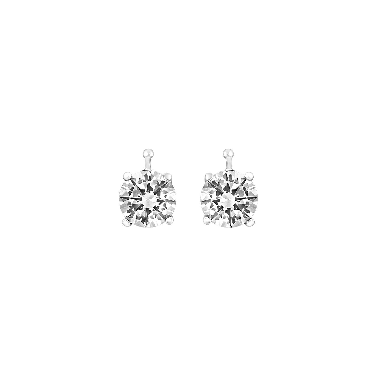Eleganter Heide Heinzendorff Anhänger aus Kristallglas in Farbe 01, gefertigt aus Silber mit funkelndem Zirkonia, 7 mm, für stilvolle Ohrringe.