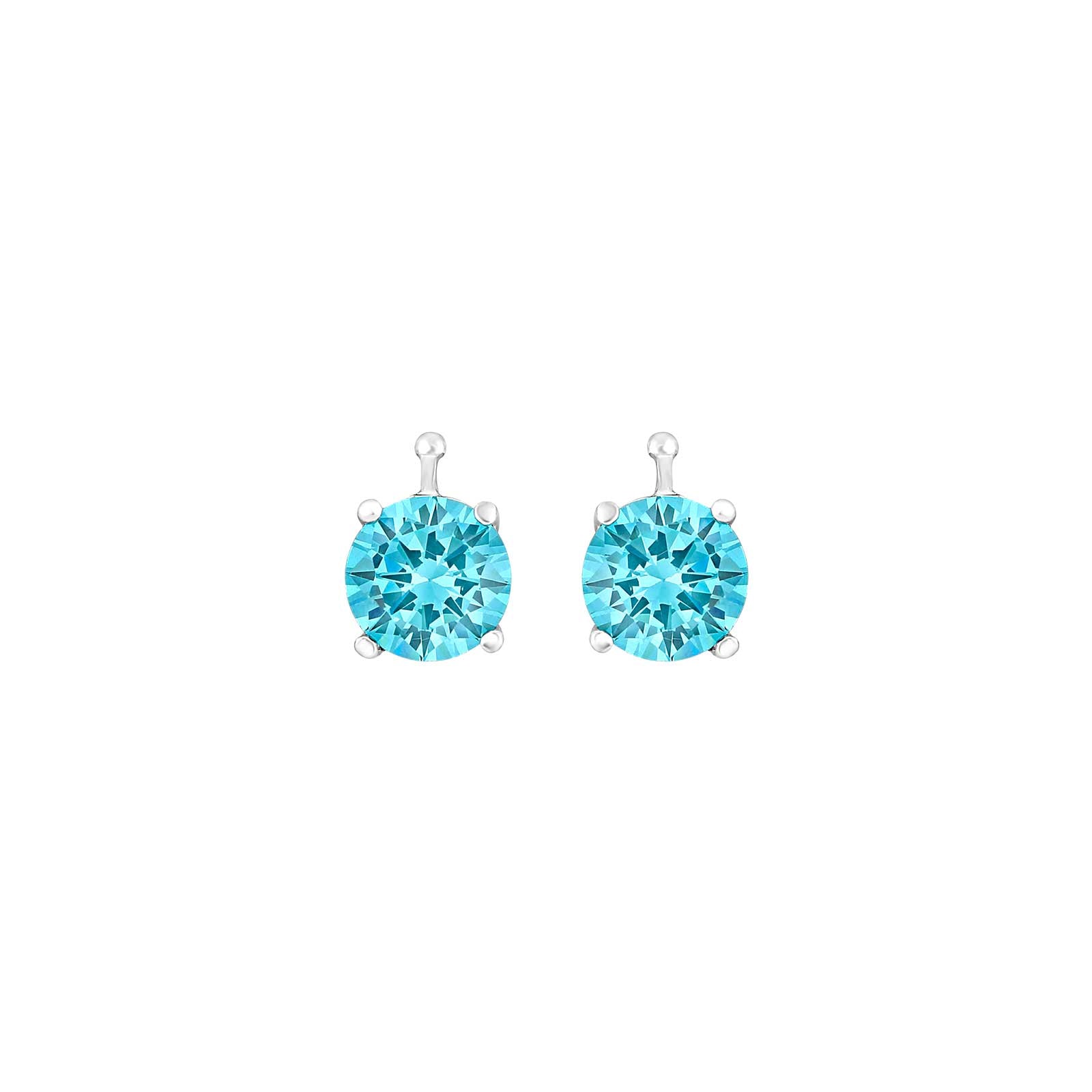 Elegante Heide-Heinzendorff-Ohrringe aus Kristallglas und rhodiniertem Silber mit weißem Zirkonia, 7 mm