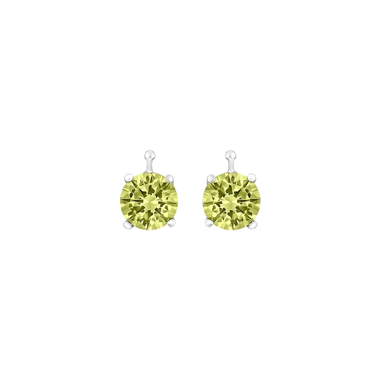 Heide Heinzendorff System-Anhänger für Ohrringe aus Silber mit elegantem, limettengrünem Kristallglasstein und funkelnden Zirkonia