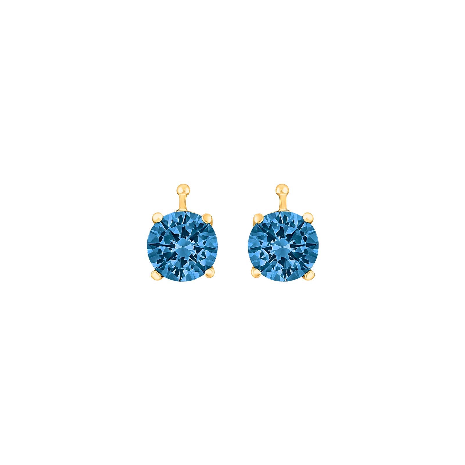 Elegante Heide-Heinzendorff-Ohrringe aus Kristallglas in vergoldetem Silber, veredelt mit funkelnden Zirkonia, 7 mm