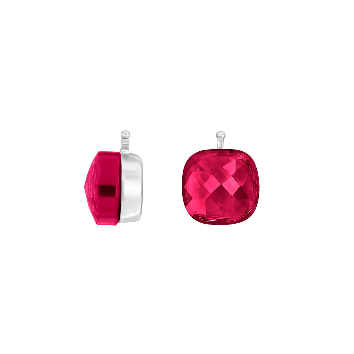 Eleganter Heide-Heinzendorff-Anhänger aus Silber mit stilvollem pinkfarbenem Fuchsia-Quarz – ein raffiniertes Schmuckstück vom Schmuckzentrum.