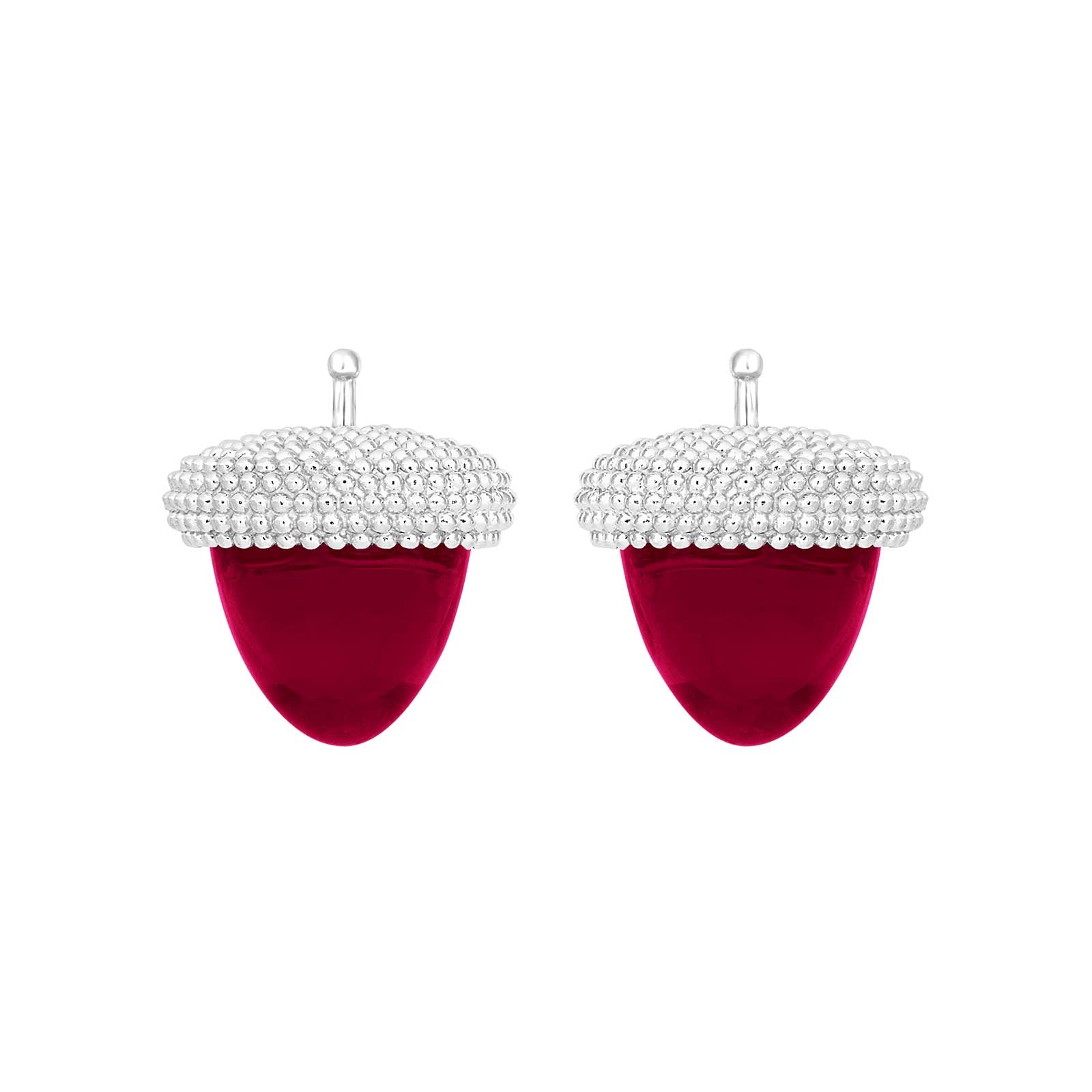 Eleganter, eichelförmiger System-Anhänger von Heide Heinzendorff aus edlem Silber mit raffiniertem blauem Quarzglas – ein stilvolles und zeitloses Schmuckstück.