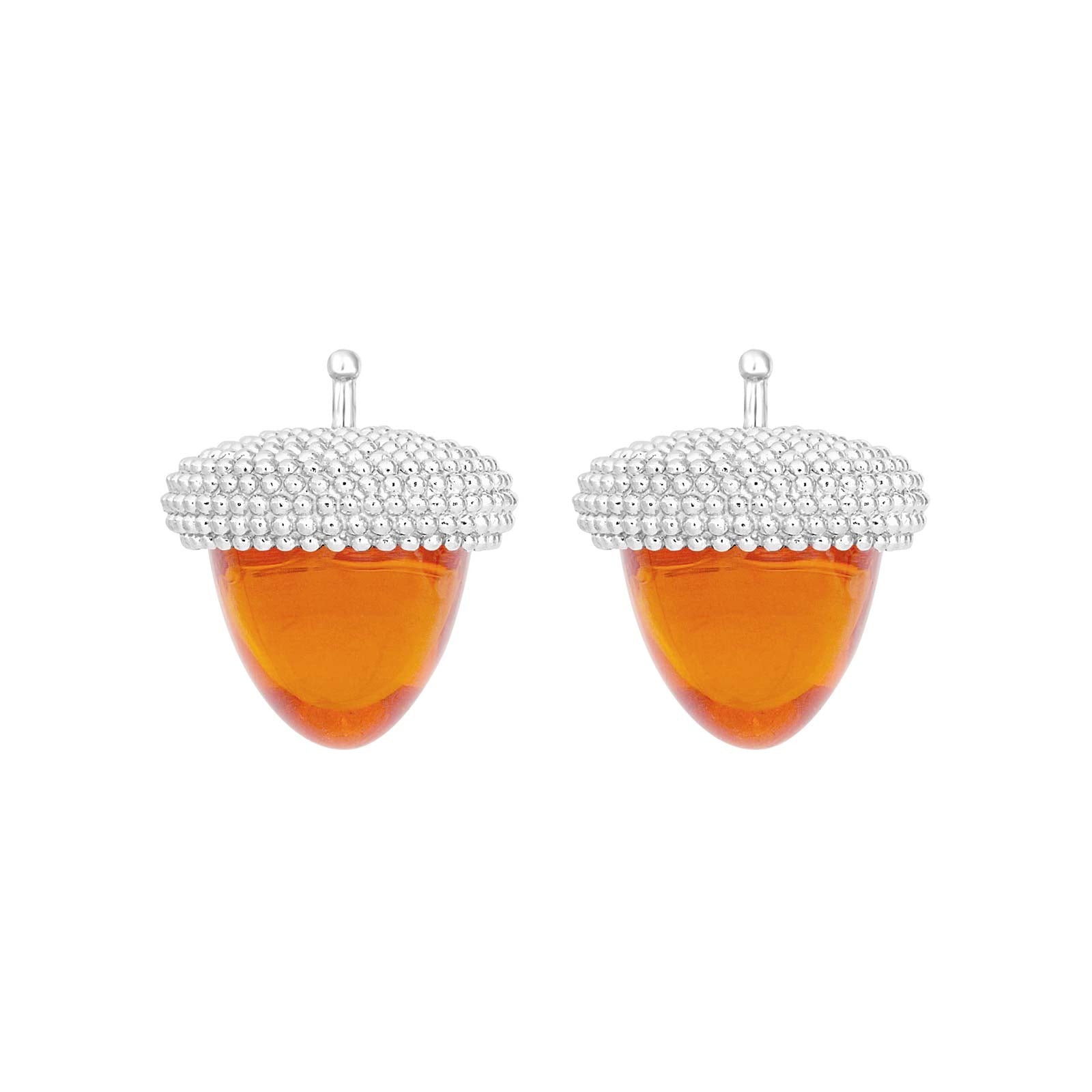 Eleganter Heide-Heinzendorff-Anhänger in stilvoller Eichelform aus Silber mit blauem Quarzglas