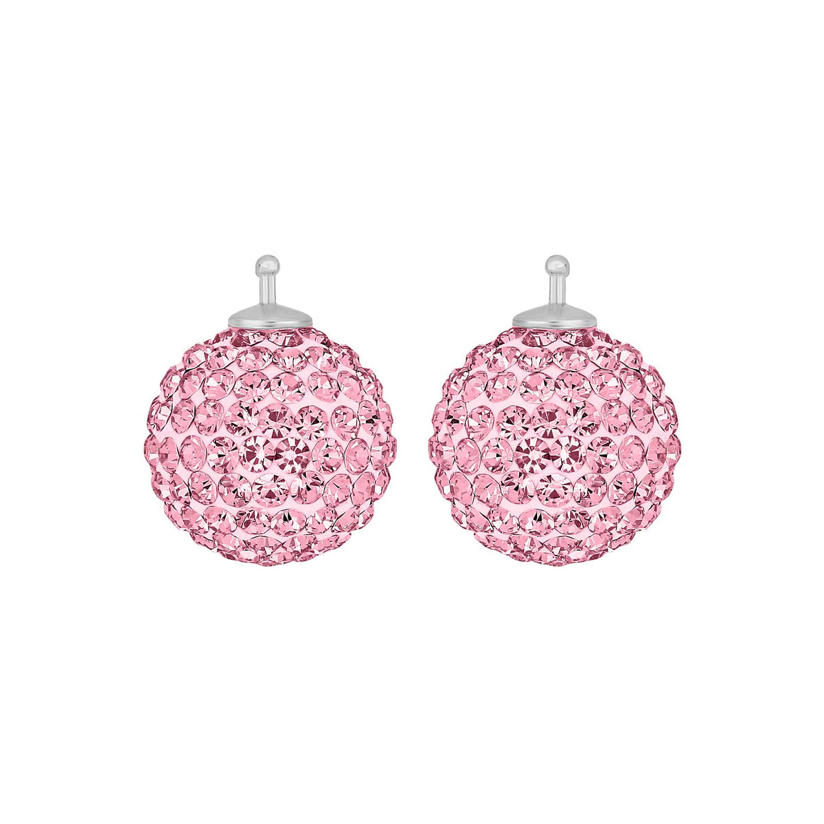 Heide Heinzendorff elegante Pavé-Kugelohrringe aus Silber mit funkelnden weißen Zirkonia, 14 mm