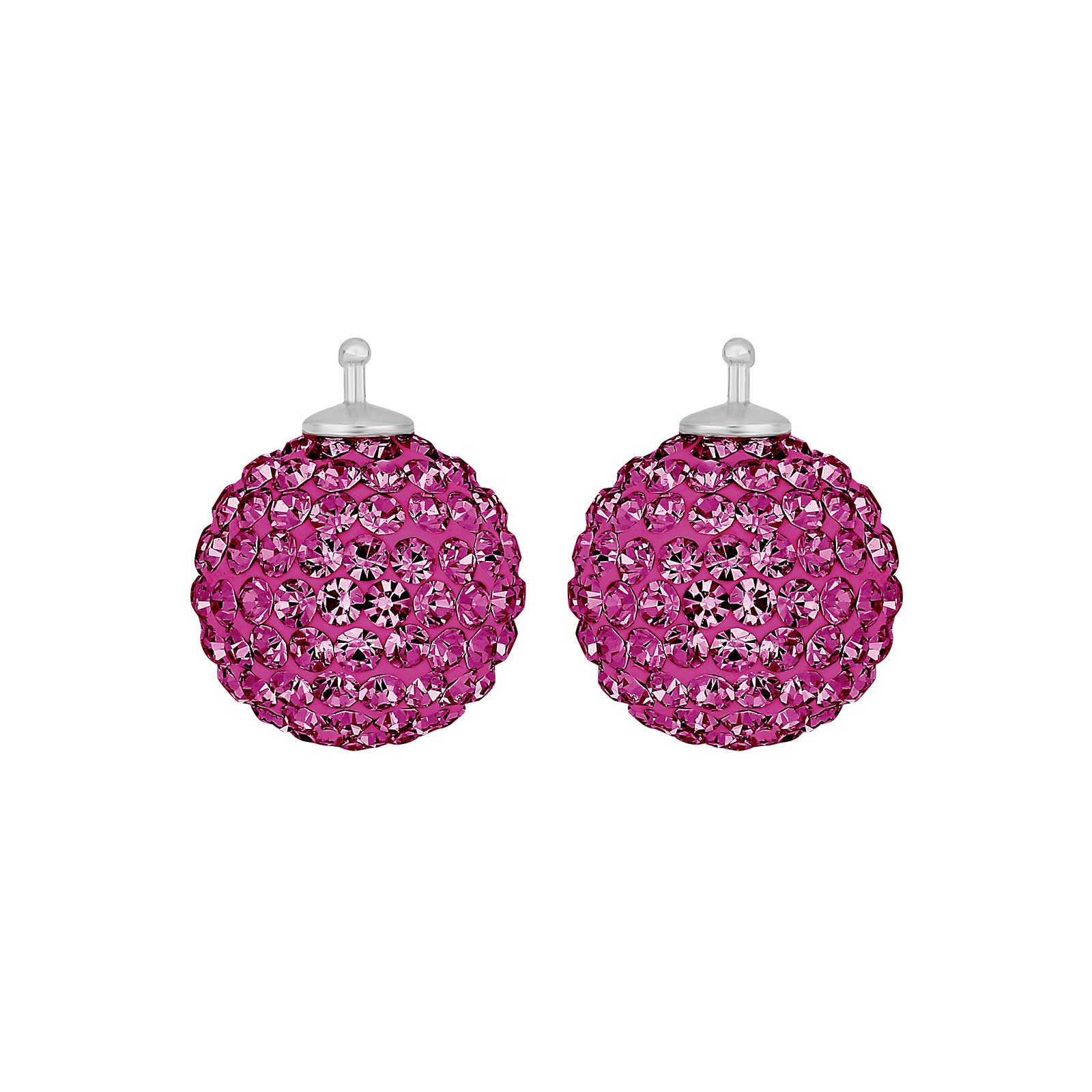 Elegante Heide Heinzendorff Pavé-Kugelohrringe aus Silber mit funkelnden weißen Zirkonia, 14 mm