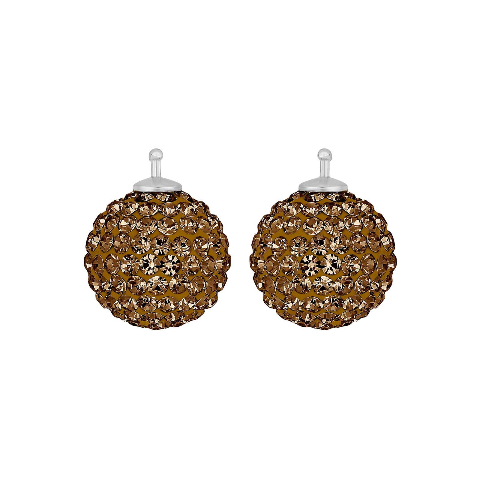 Elegante Heide Heinzendorff Pavé-Kugel mit Haken aus Silber und weißen kubischen Zirkonia, 14 mm