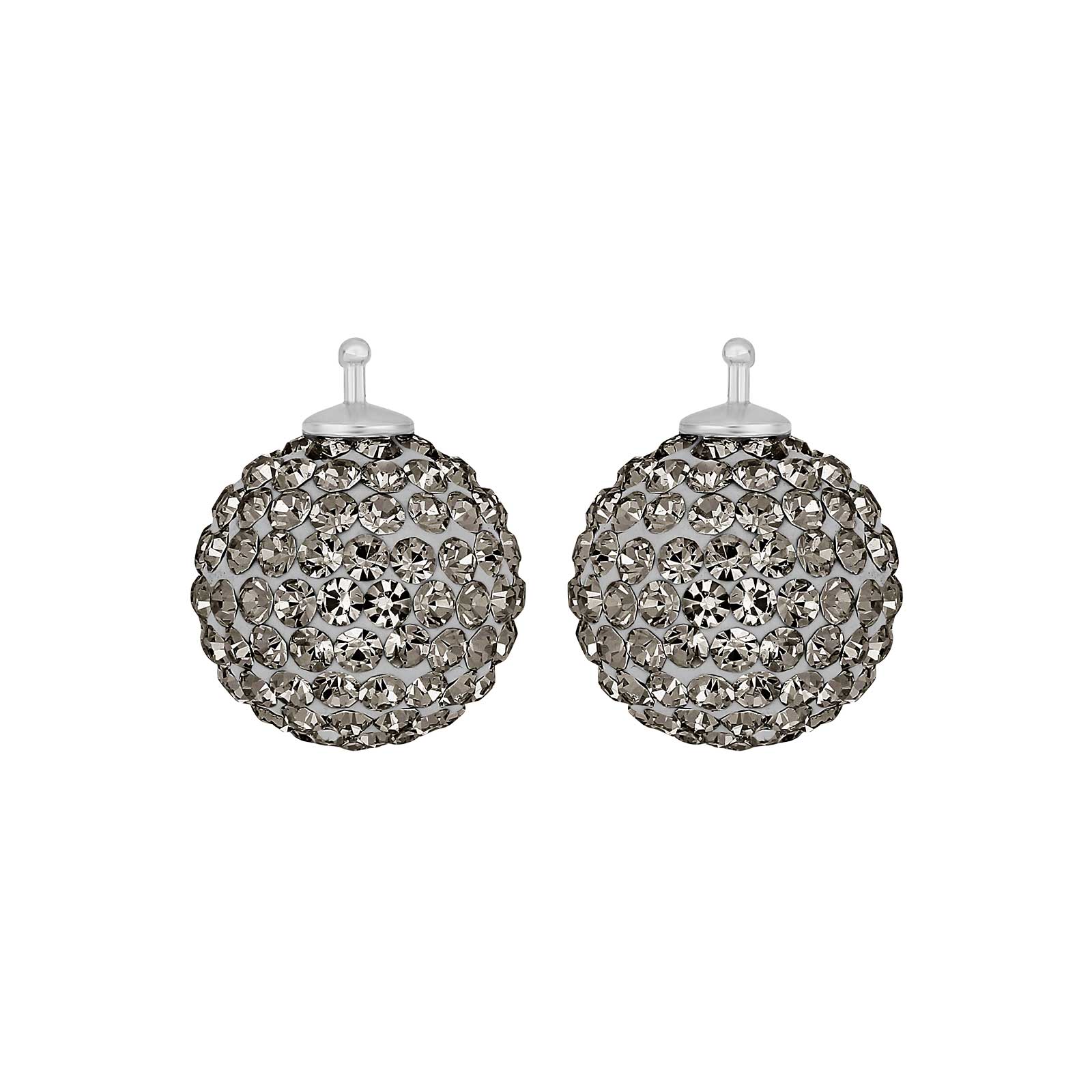 Elegante Heide Heinzendorff Pavé-Kugelohrringe aus Silber mit funkelnden Zirkonia und stilvollem, kugelförmigem Design