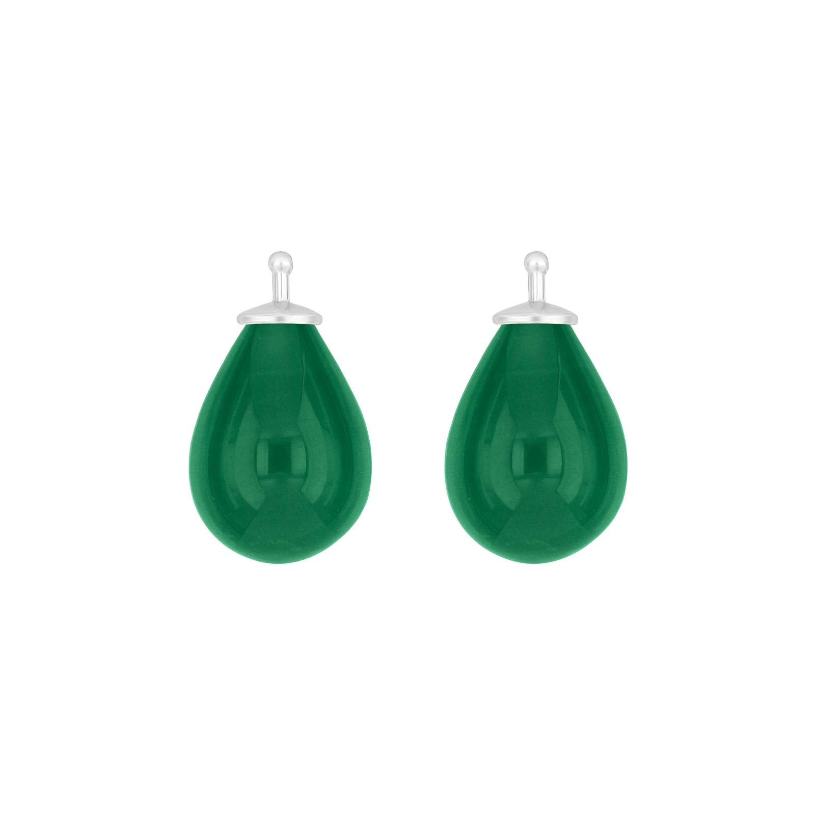 Eleganter Heide Heinzendorff System-Anhänger in Tropfenform aus böhmischem Quarzglas, mit grünem Quarz und stilvollem Silber – exklusiv im Schmuckzentrum.