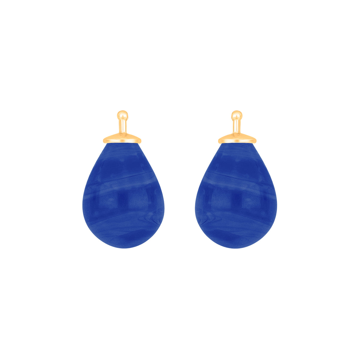 Heide Heinzendorff eleganter System-Anhänger in Tropfenform aus vergoldetem Silber mit böhmischem Quarzglas und weißem Quarz