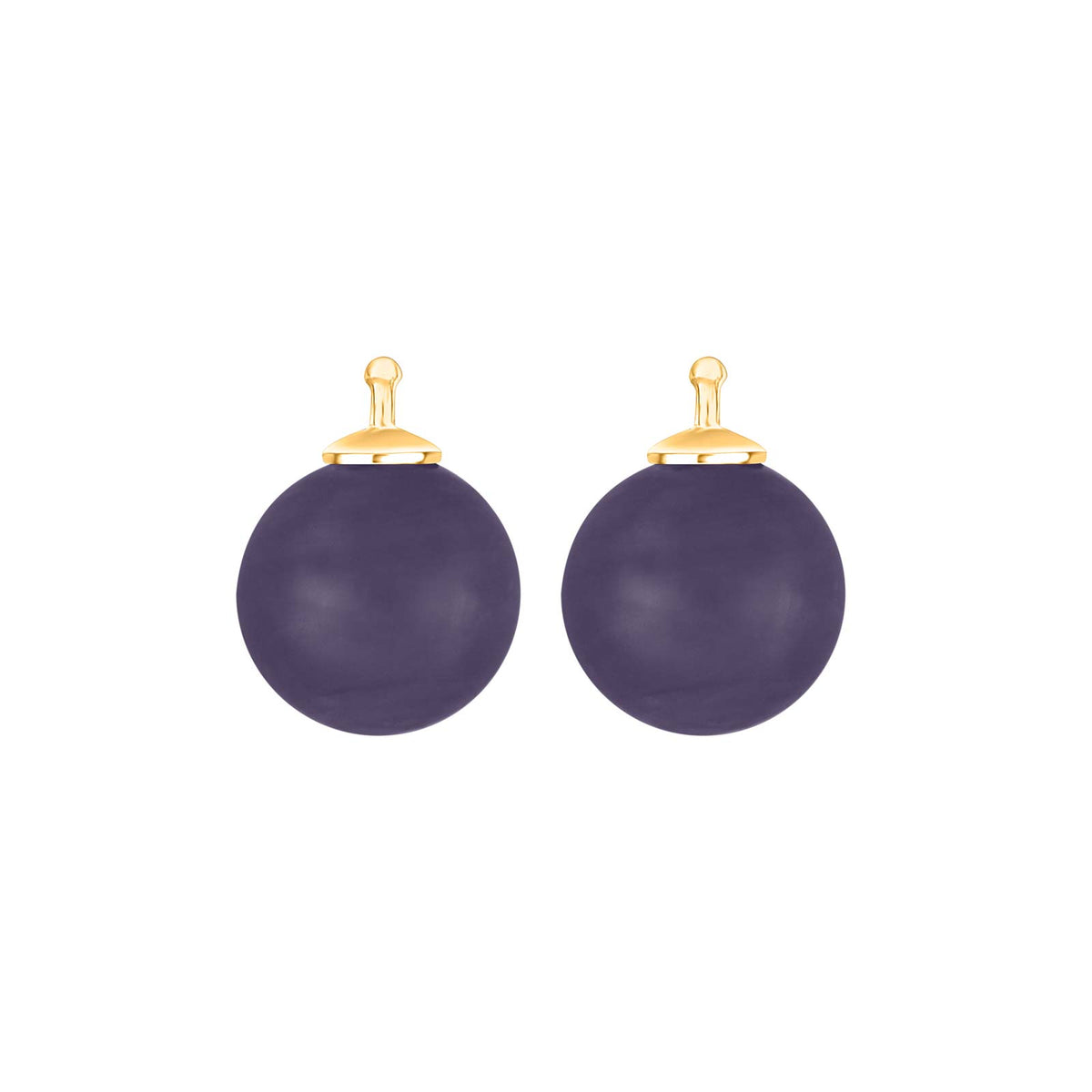 Eleganter Heide-Heinzendorff-Anhänger mit böhmischer Quarzglaskugel aus vergoldetem Silber und raffiniertem violettem Quarzglas