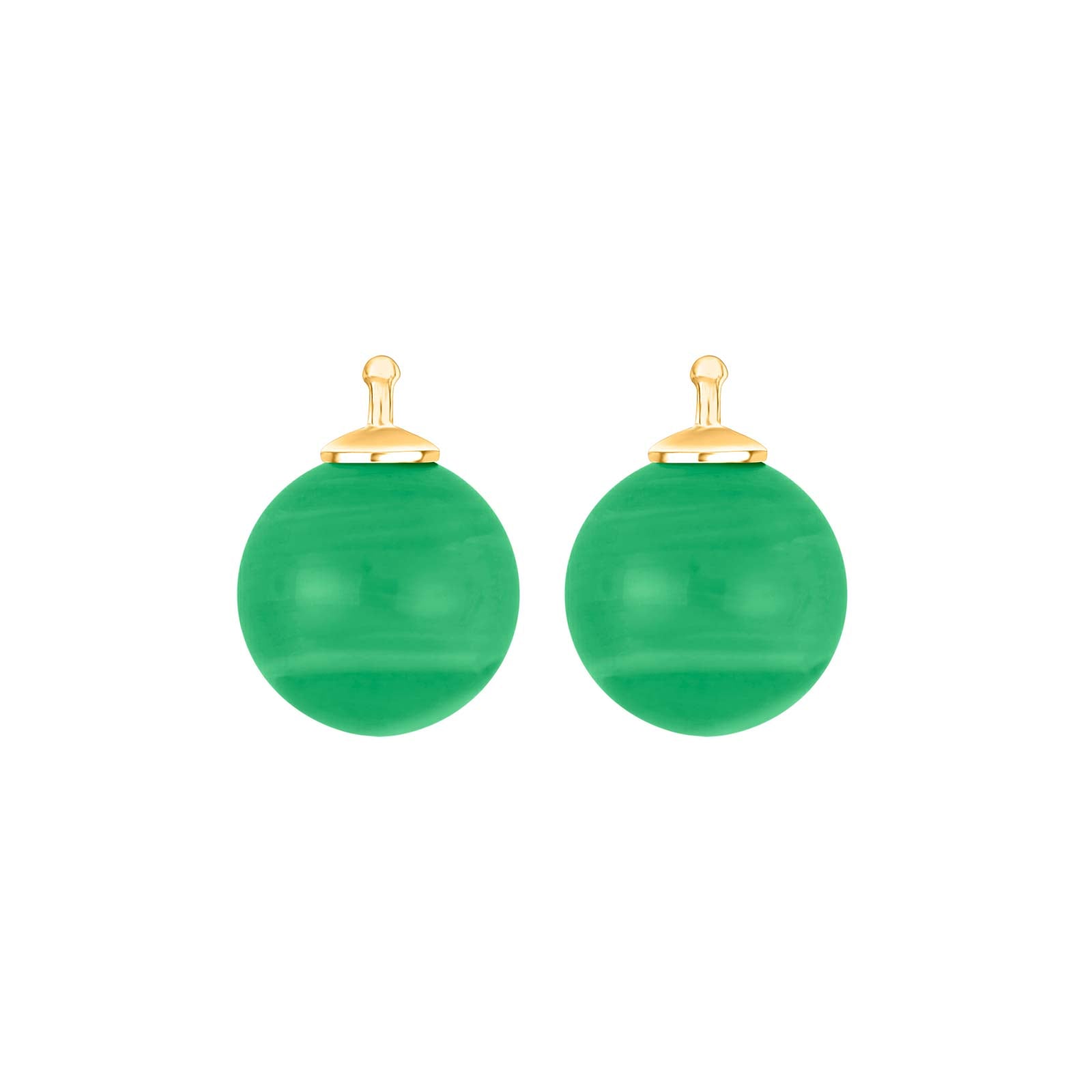 Eleganter Heide-Heinzendorff-Anhänger mit einer Kugel aus böhmischem Quarzglas und grünem Quarz, gefertigt aus vergoldetem Silber.