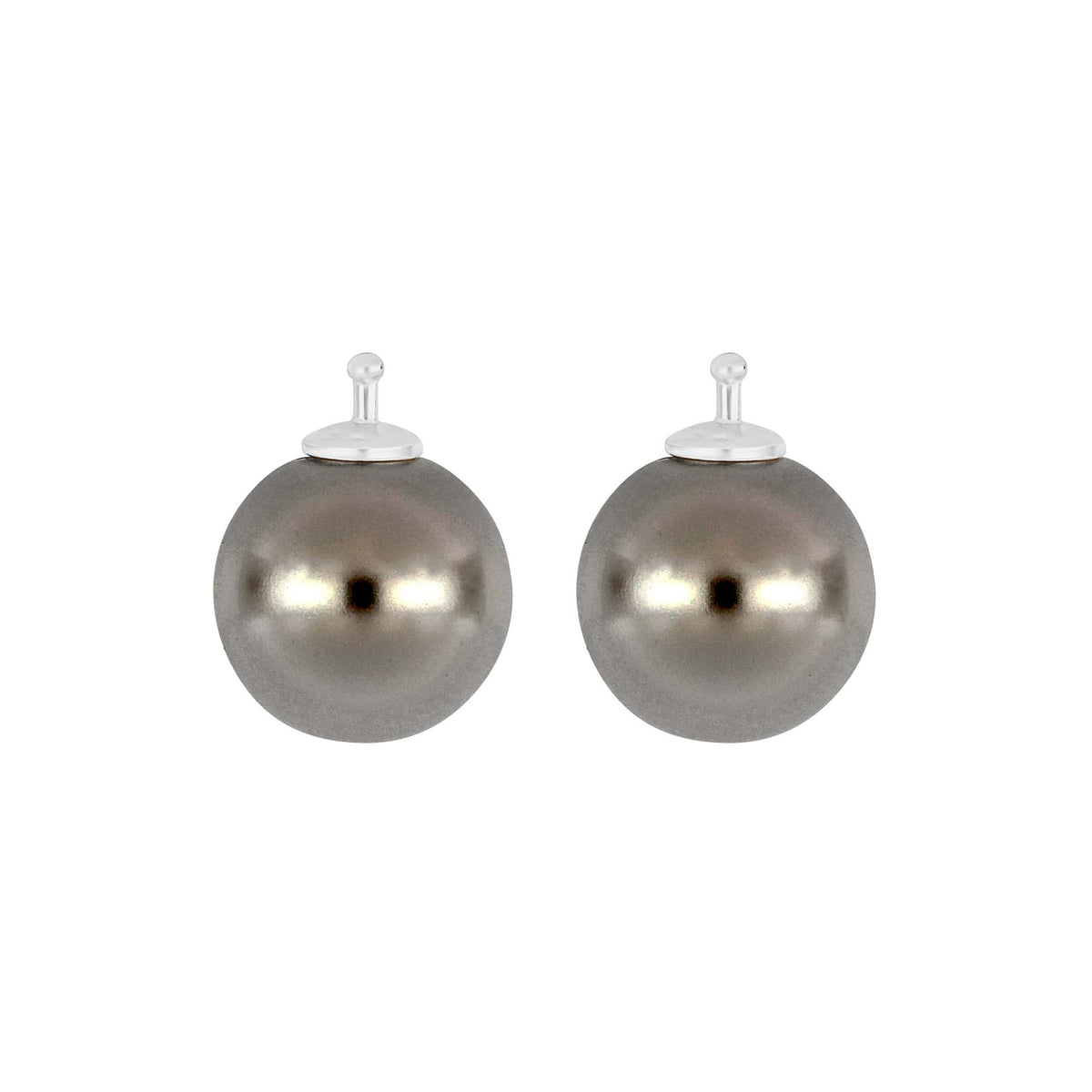 Elegante Heide Heinzendorff Mallorca-Perlenohrringe aus Silber mit weißer Perle, 12 × 12 mm
