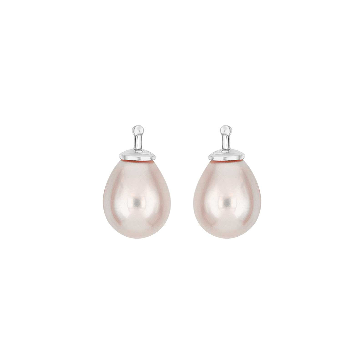Elegante Heide Heinzendorff Mallorca-Tropfenohrringe aus Silber mit weißen Perlen, 8 x 10 mm – stilvoller Schmuck vom Schmuckzentrum