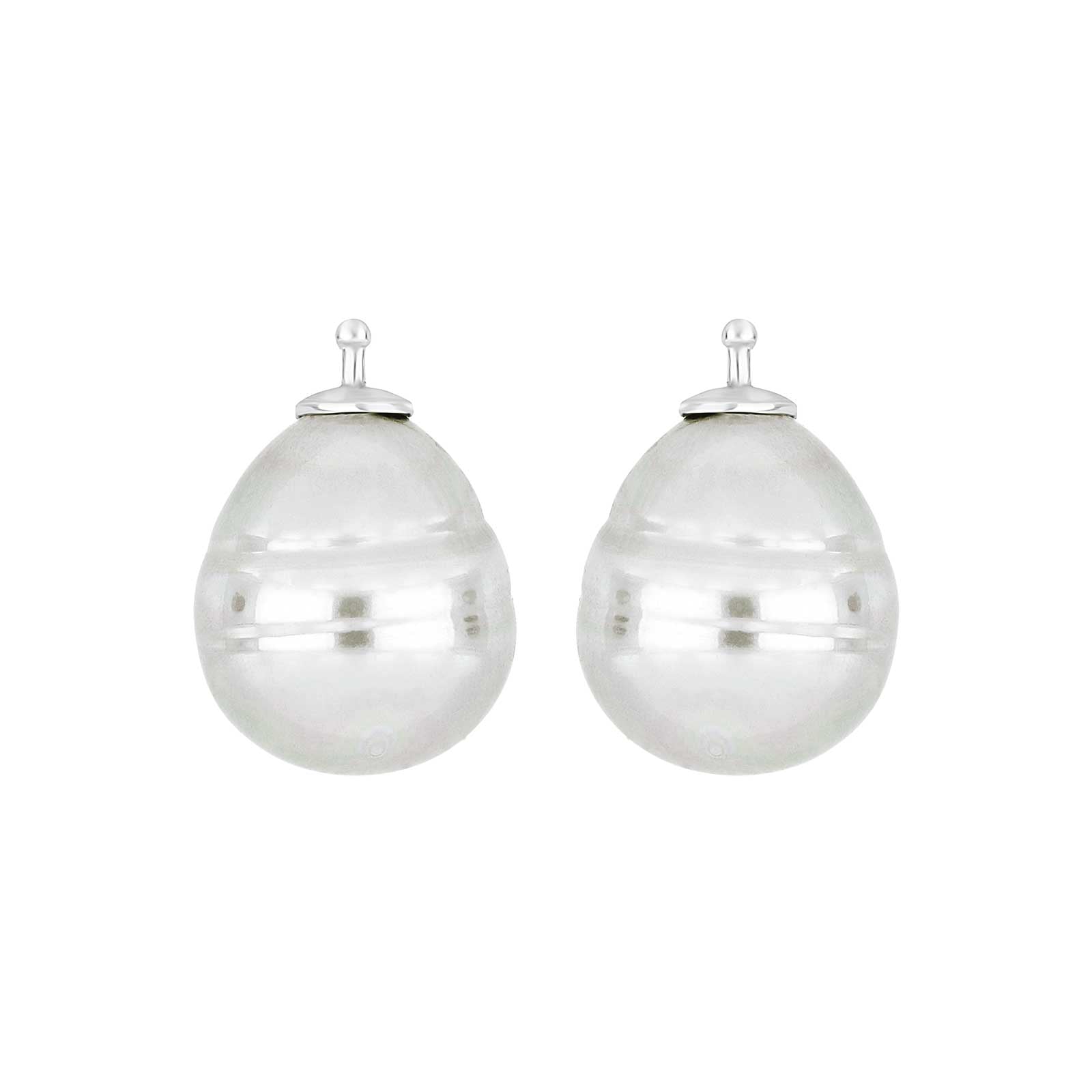 Elegante Heide Heinzendorff Mallorca-Ohrringe aus Silber mit barocken Perlen
