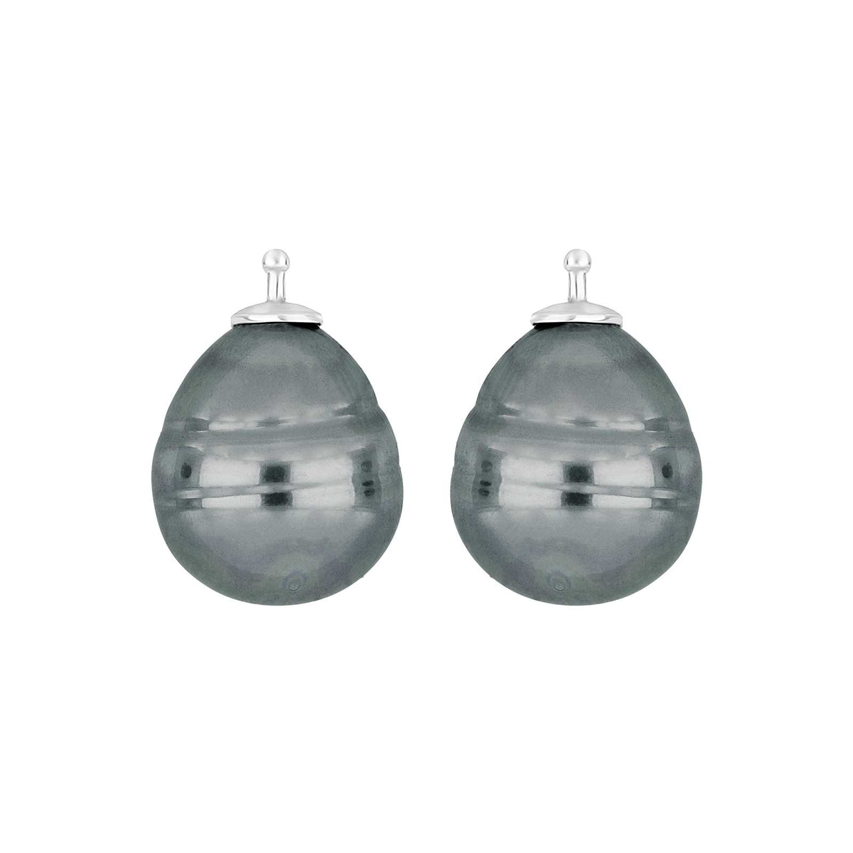 Elegante Heide Heinzendorff Mallorca Perlenohrringe aus Silber mit einer weißen Barockperle