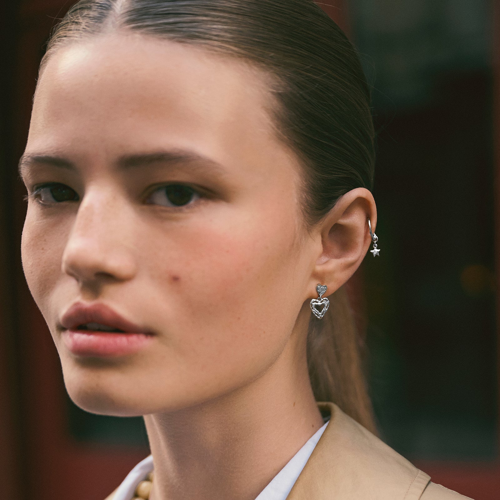 Martha øreringe i sølv, model