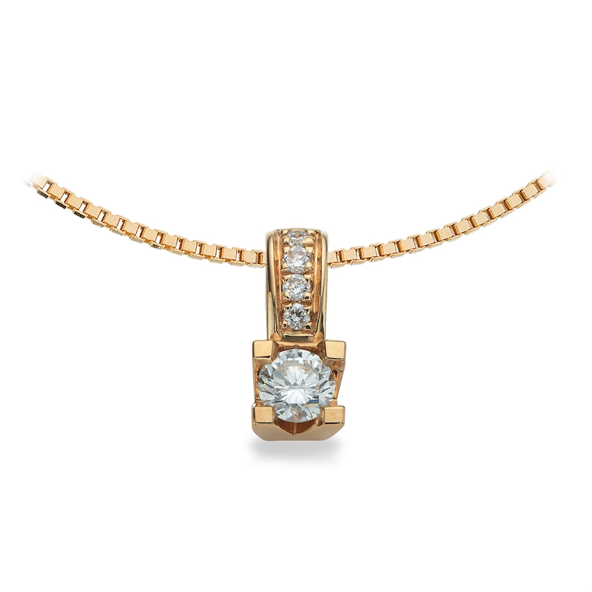 Kleopatra Queen Anhänger in 14kt. Gold 0,07-0,12ct. Diamanten