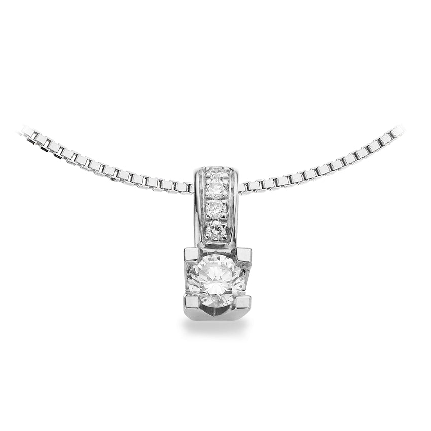Kleopatra Queen Anhänger in 14kt. Weißgold 0,07-0,12ct. Diamanten