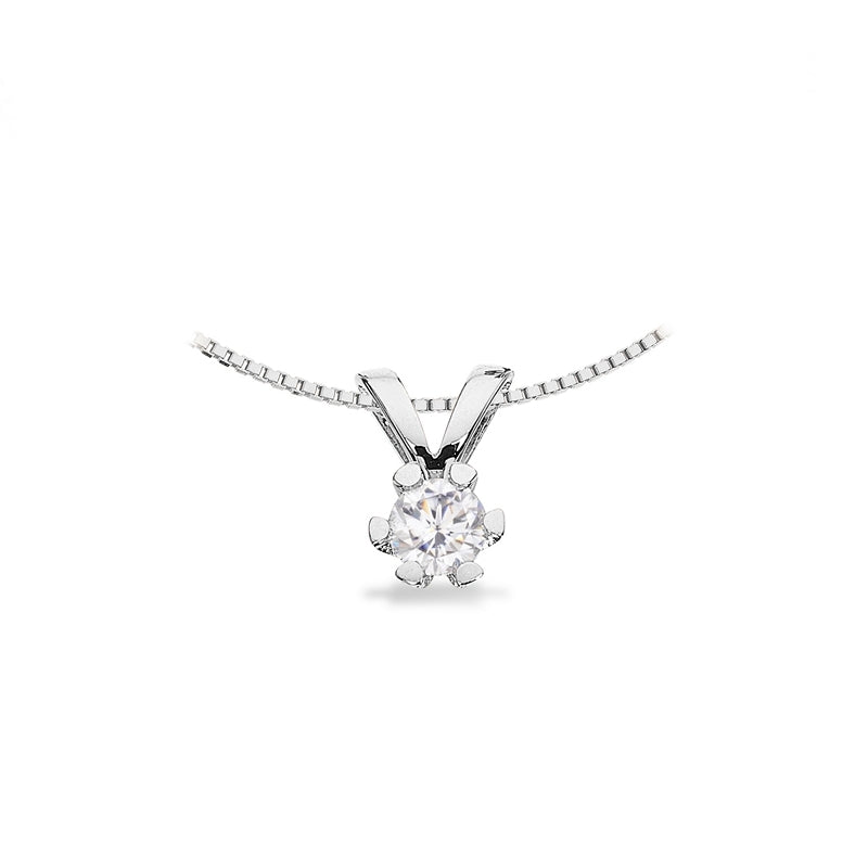Vida Anhänger 14 kt. Weißgold mit Brillant 0,03 - 0,50 ct.
