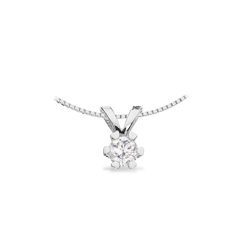 Vida vedhæng 8 kt. hvidguld med brillant 0,03 - 0,25 ct.