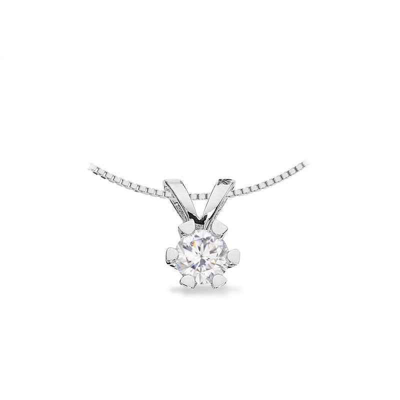 Vida Anhänger 14 kt. Weißgold mit Brillant 0,03 - 0,50 ct.