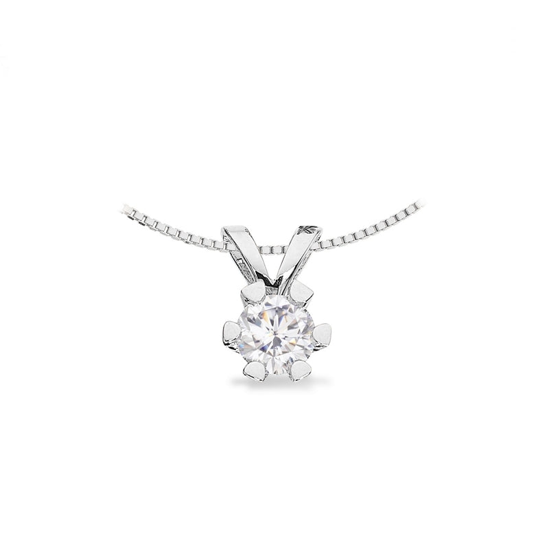 Vida Anhänger 14 kt. Weißgold mit Brillant 0,03 - 0,50 ct.