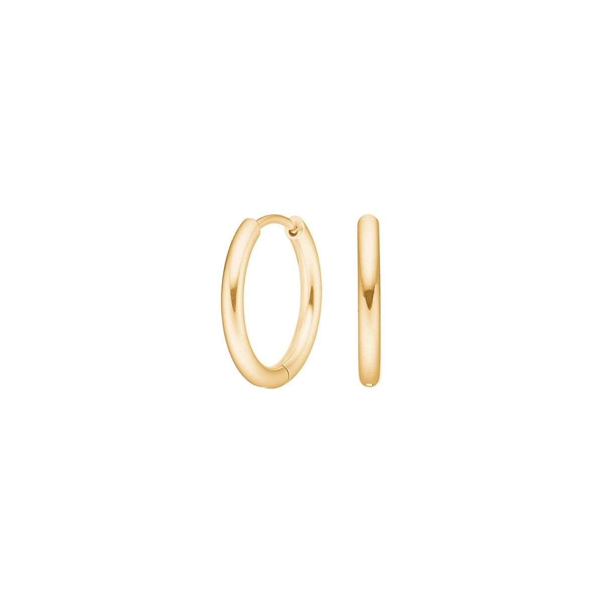 Nordahl Andersen forgyldte titanium hoops 16 mm, nikkelfri øreringe til sensitiv hud