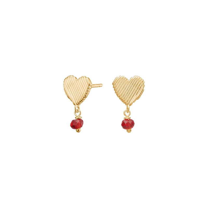 Nordahl Jewellery -  Hjerteørestikker forgyldt BRODERIE52