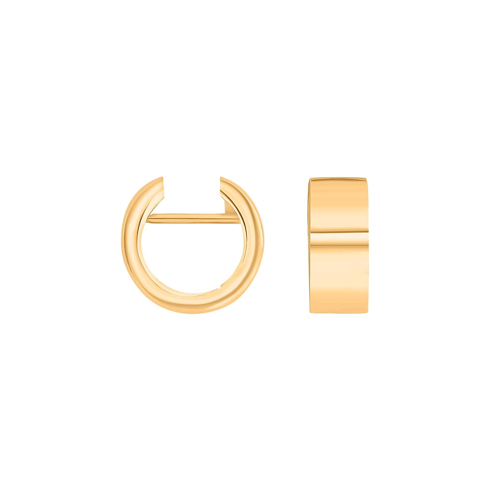 Heide Heinzendorff Nora system-creoler i 8 kt guld med blankpoleret overflade og klassisk hoops-design på 13x5,5 mm.