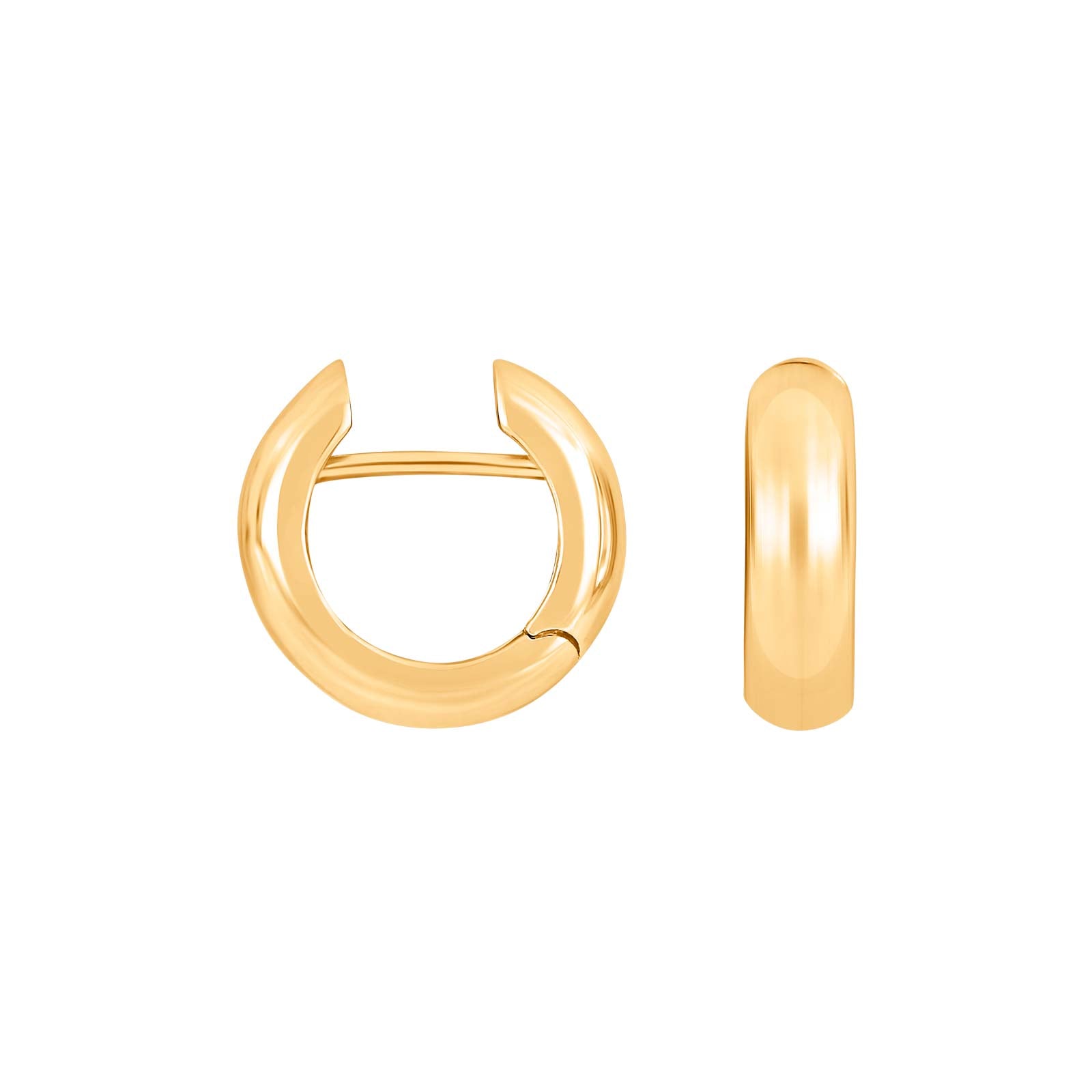 Heide Heinzendorff Stella system-creoler i 14 kt guld med en glat, afrundet form på 16x5 mm.