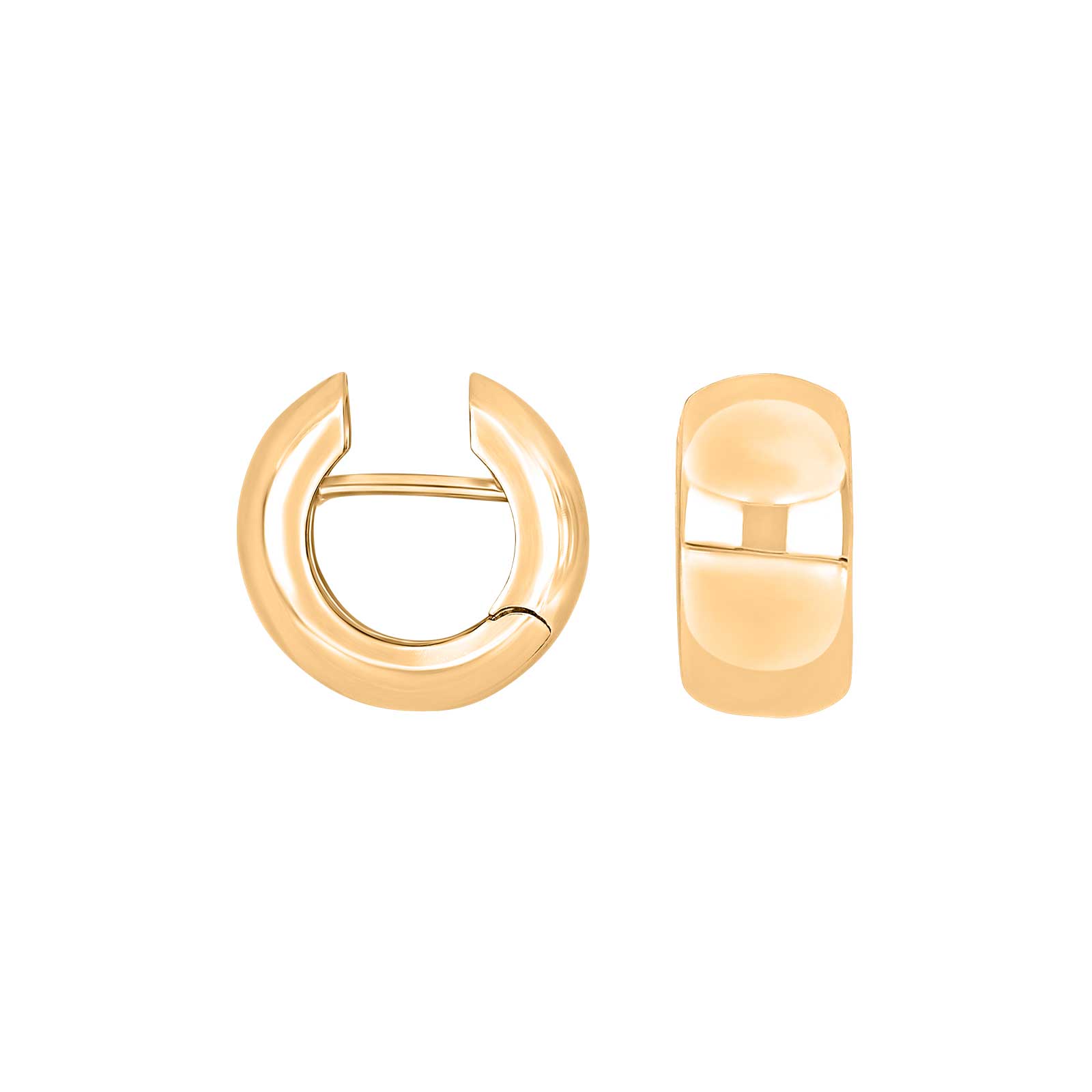 Heide Heinzendorff Lili system-creoler i 8 kt guld – 15x8 mm glatte øreringe.
