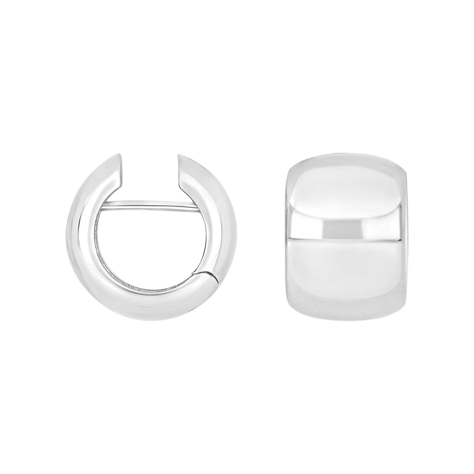 Heide Heinzendorff Mimi system-creoler i rhodineret sølv 17x12 mm som elegante og minimalistiske øreringe uden sten.