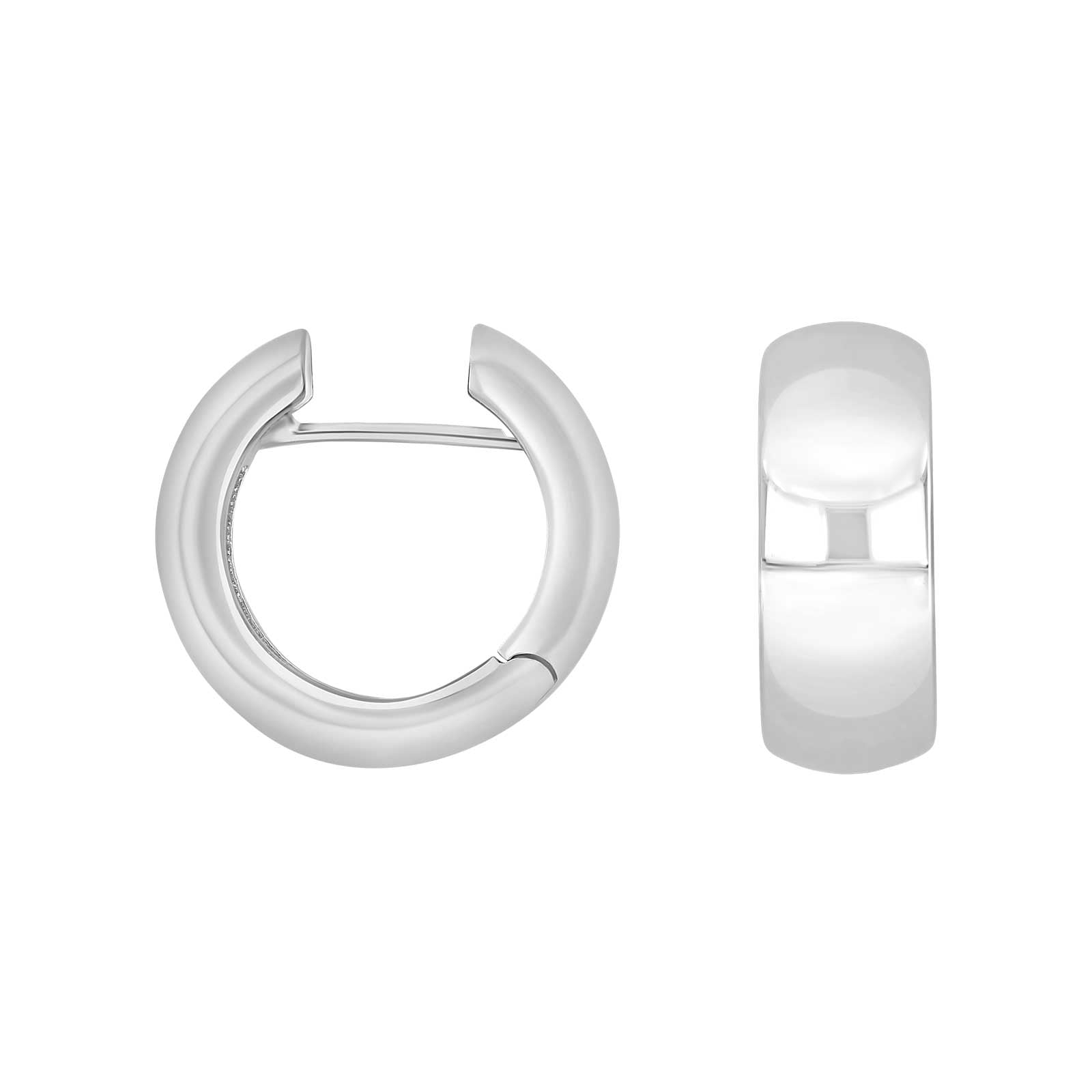 Heide Heinzendorff Kira creoler i rhodineret sølv 8x20 mm er elegante system-øreringe i blankpoleret sterlingsølv med en rund, glat form.