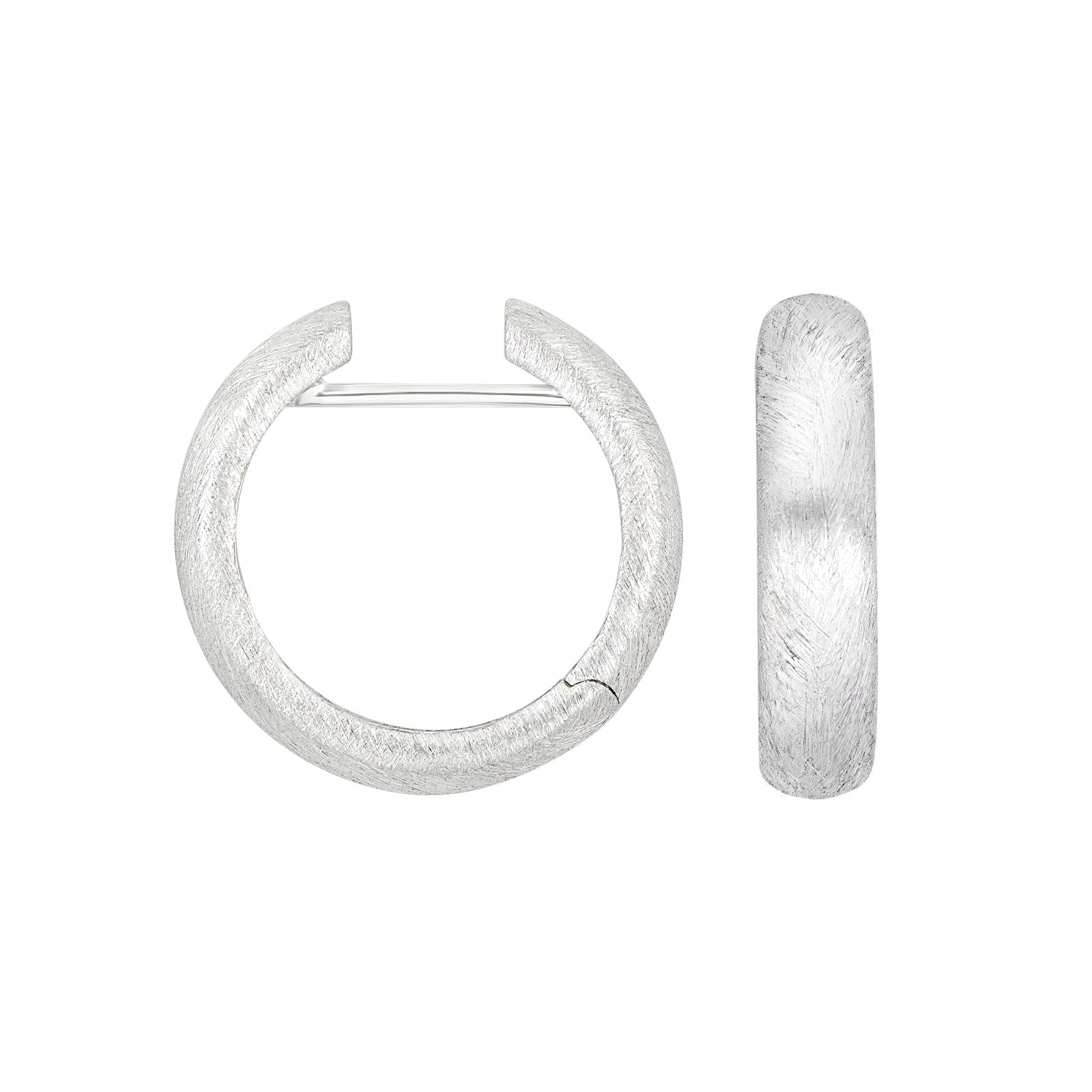 Heide Heinzendorff Ida system-creoler i rhodineret sølv måler 5x22 mm og har en mat, struktureret overflade.