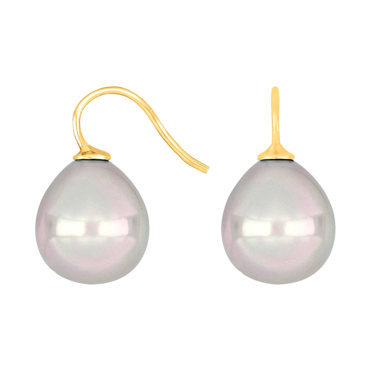 Elegante Heide-Heinzendorff-Ohrringe aus vergoldetem Silber mit zartrosa Mallorca-Perlen – stilvoll und raffiniert.