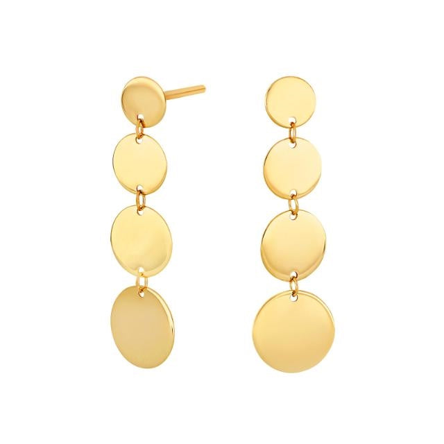 8 kt Gold-Hängeohrringe mit Münzen 30832130300