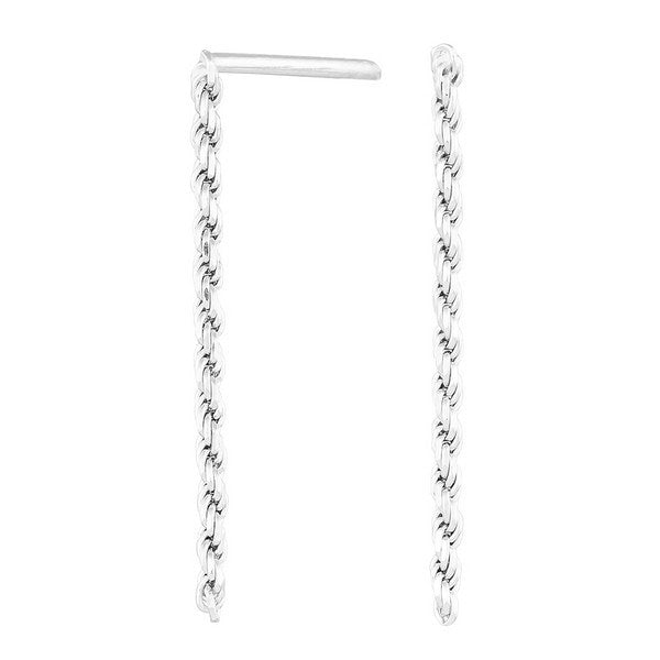 Nordahl Jewellery - BORG52 ørestikker sølv m. kæder 30257040900