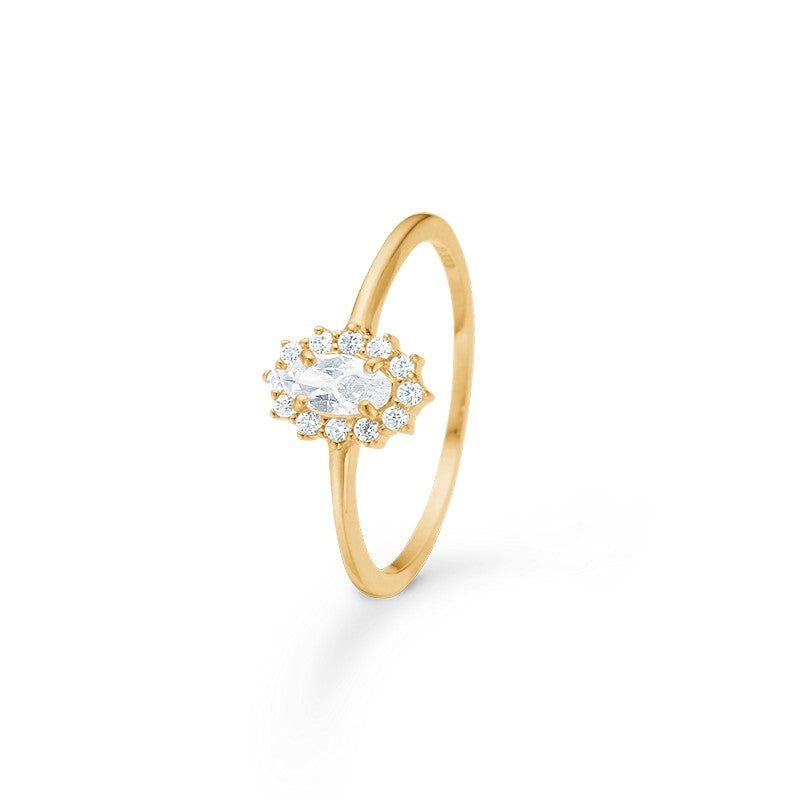 Sirius ring i 8 kt guld med zirkonia af Mads Z