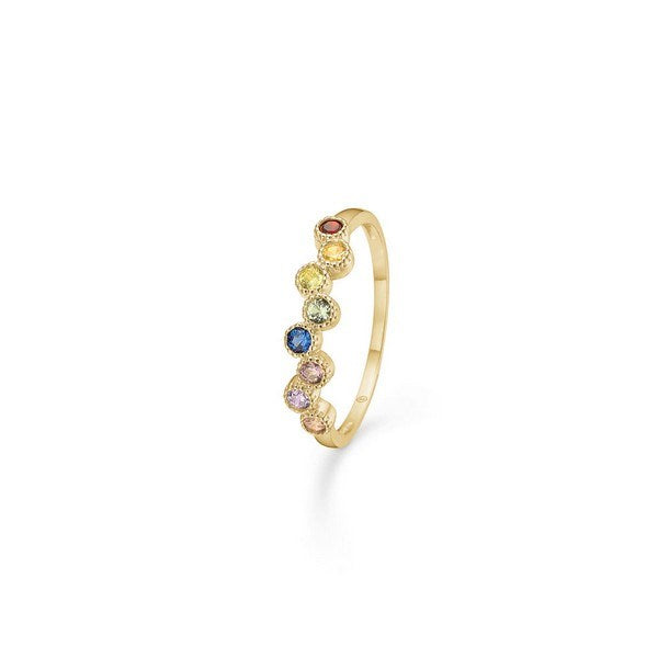 Mads Z - Dido ring i med farvede zirkoner i 8kt. guld