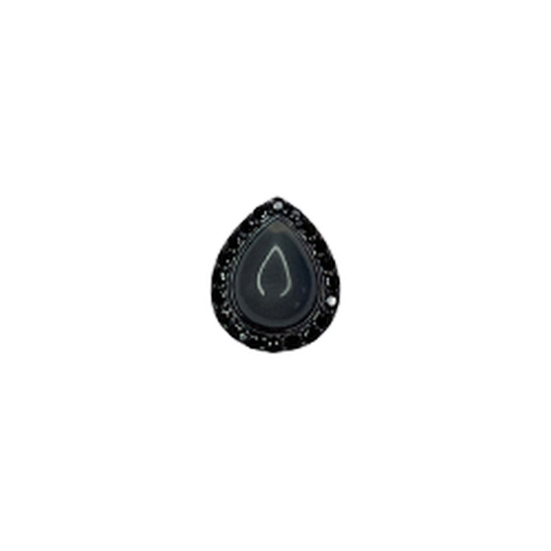 STORY Charm in schwarzem Silber mit Tropfen aus Mondstein**