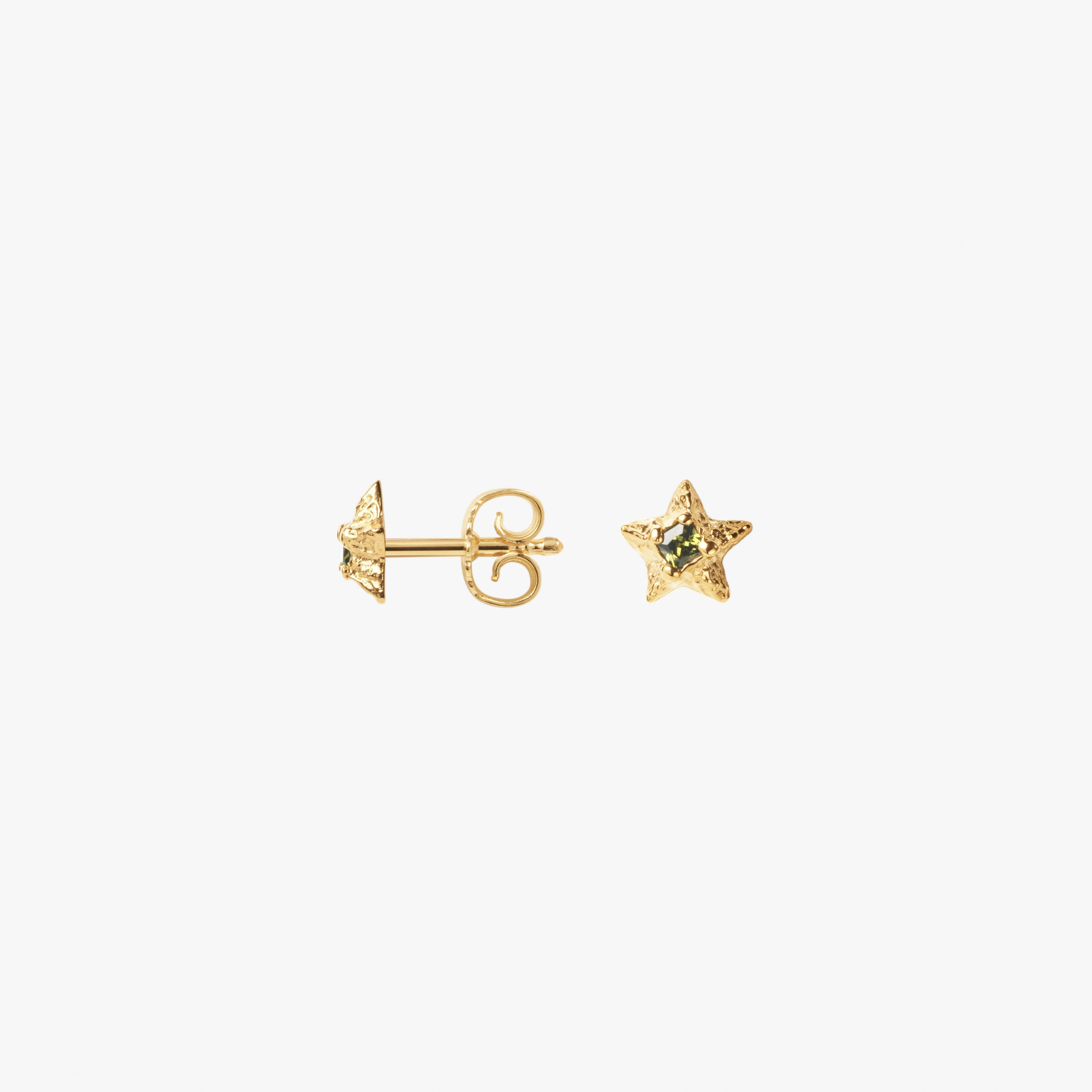 Camille Brinch Sparkly Star Gem Ohrstecker vergoldet