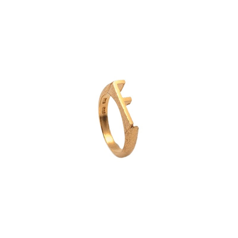Initials Ring in vergoldetem Silber mit Buchstaben**
