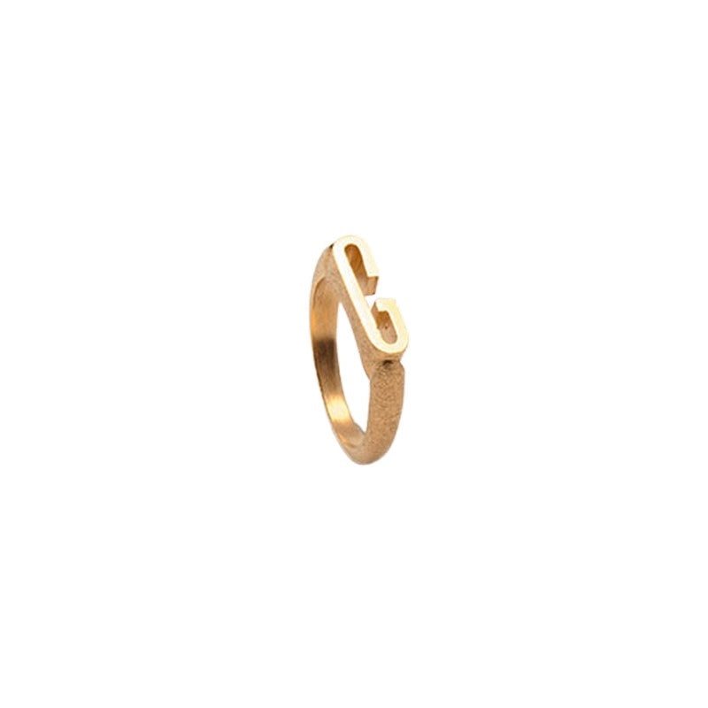 Initials Ring in vergoldetem Silber mit Buchstaben**