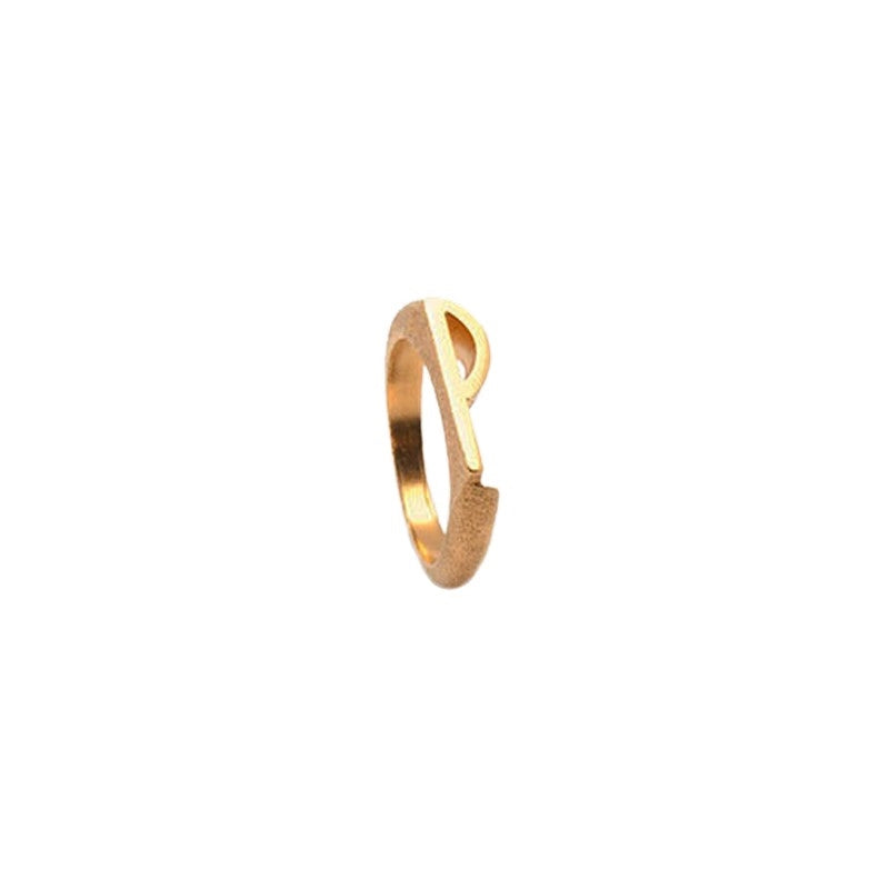 Initials Ring in vergoldetem Silber mit Buchstaben**