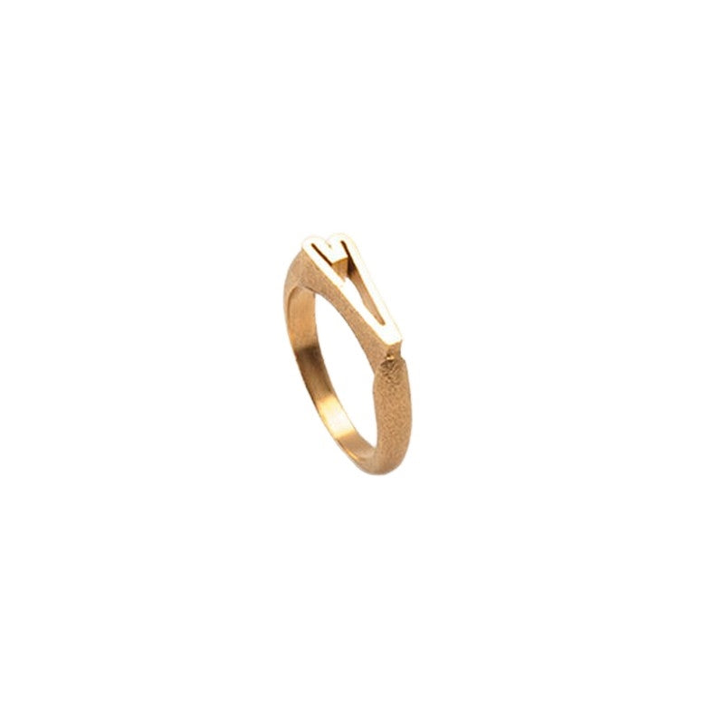 Initials Ring in vergoldetem Silber mit Buchstaben**