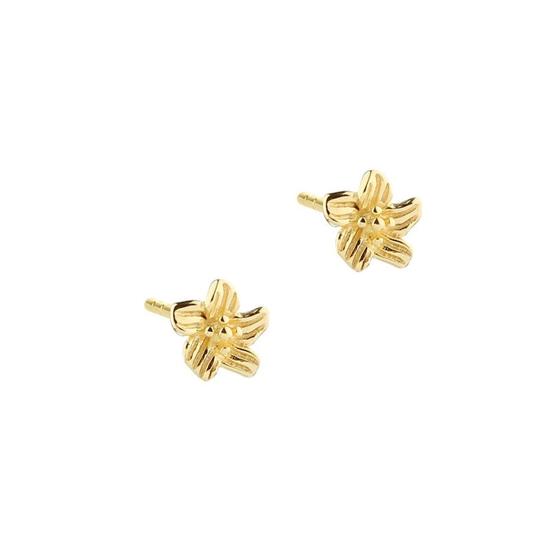 Aqua Dulce - Jasmin Small Earstud i forgyldt sterlingsølv
