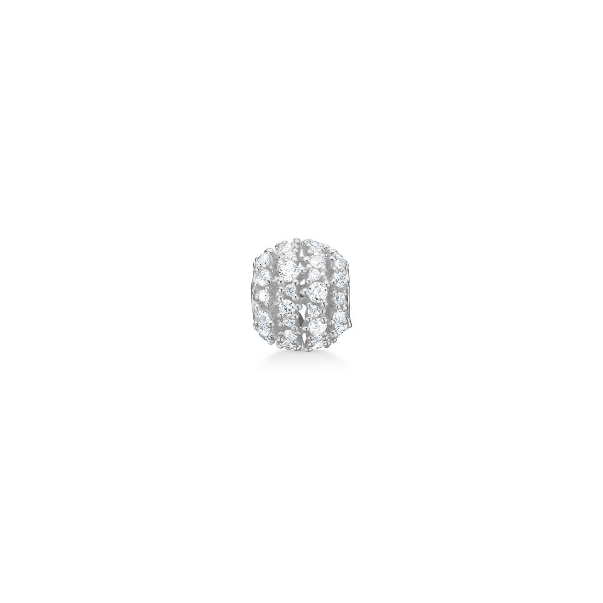Eleganter Mads Z Poetry Starlight-Bead aus Silber mit funkelndem Zirkonia, 8 mm