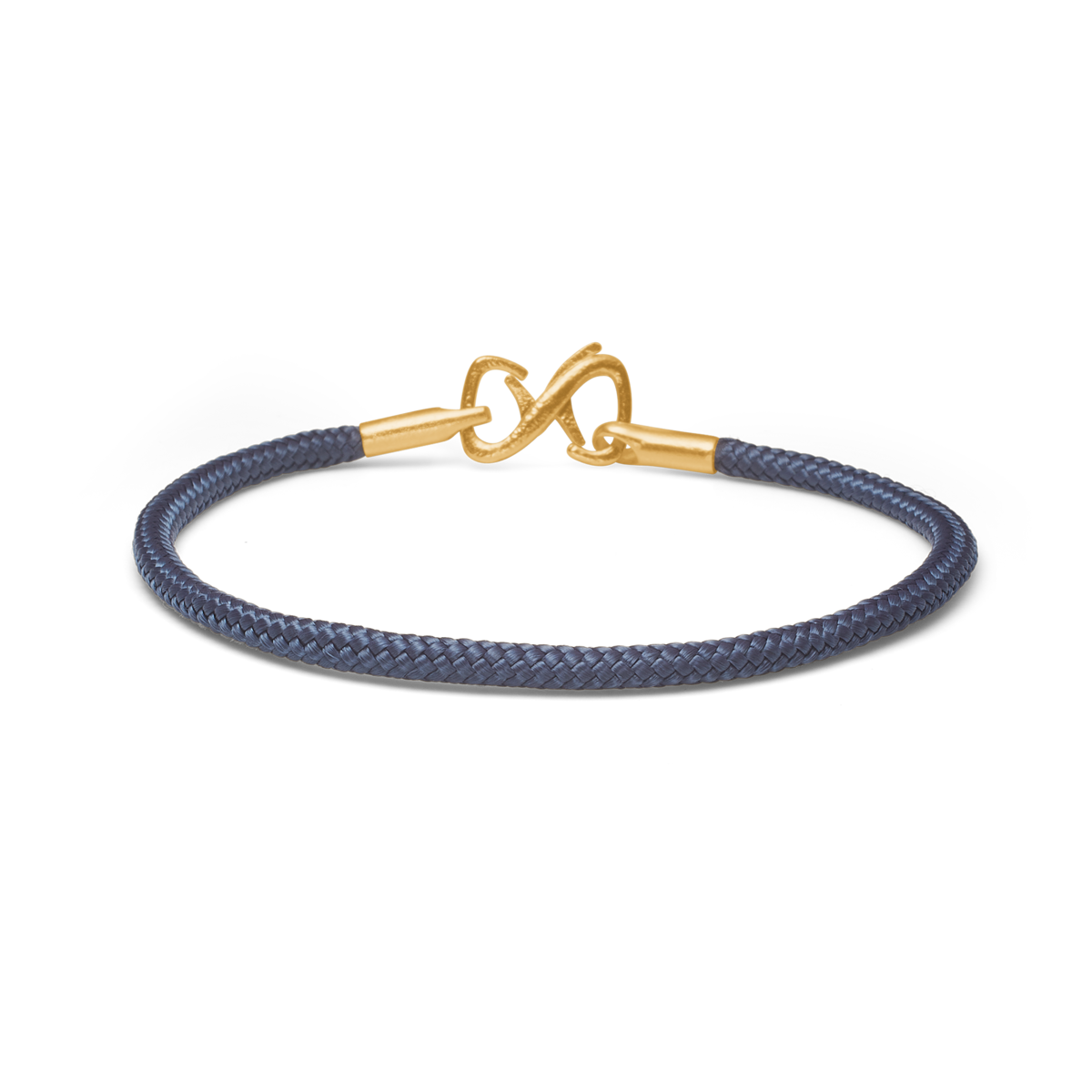 Stilvolles Mads Z Poetry Armband in Blau mit Verschluss aus vergoldetem Silber
