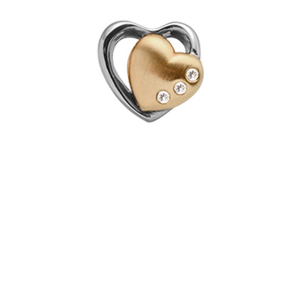 Christina Collect HEARTS TO TONE Charm in vergoldetem Silber